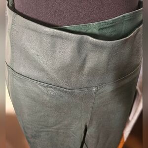 ATHLETA High-Waisted Forest Green Suede-Look Leggings